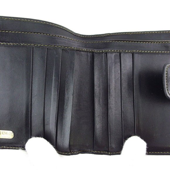 FENDI W Hook Wallet Pecan Beige PVC x Leather Authentic USED - Picture 5 of 11